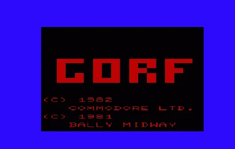 Gorf – Titelbildschirm