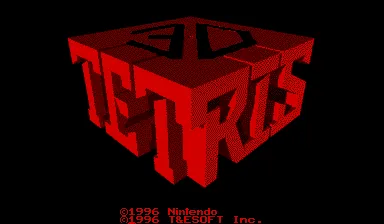 3-D Tetris – Title screen