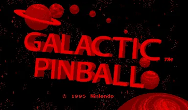 Galactic Pinball – Title screen