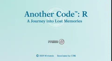 Another Code: R - A Journey into Lost Memories – Titelbildschirm