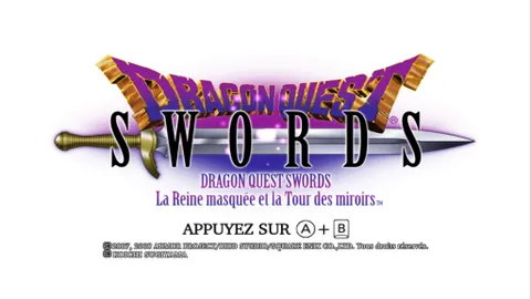 Dragon Quest Swords: The Masked Queen and the Tower of Mirrors – Title screen