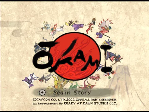 Okami – Titelbildschirm