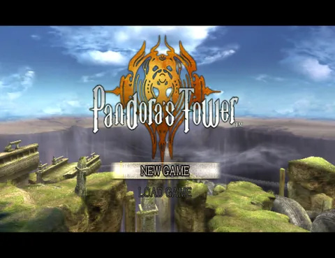 Pandora's Tower – Titulní obrazovka