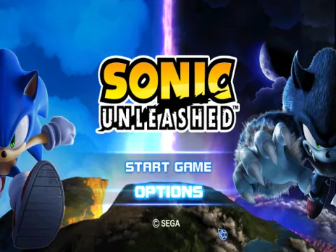 Sonic Unleashed – Title screen