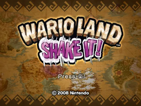 Wario Land: Shake It! – Titulní obrazovka