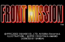 Front Mission – Titelbildschirm