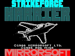 Strike Force Harrier – Title screen