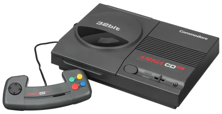The Amiga CD32 console with its controller