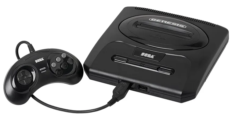 Sega Genesis Model 2 with the six-button controller