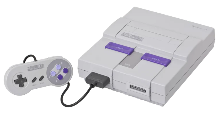SNES console with the standard controller